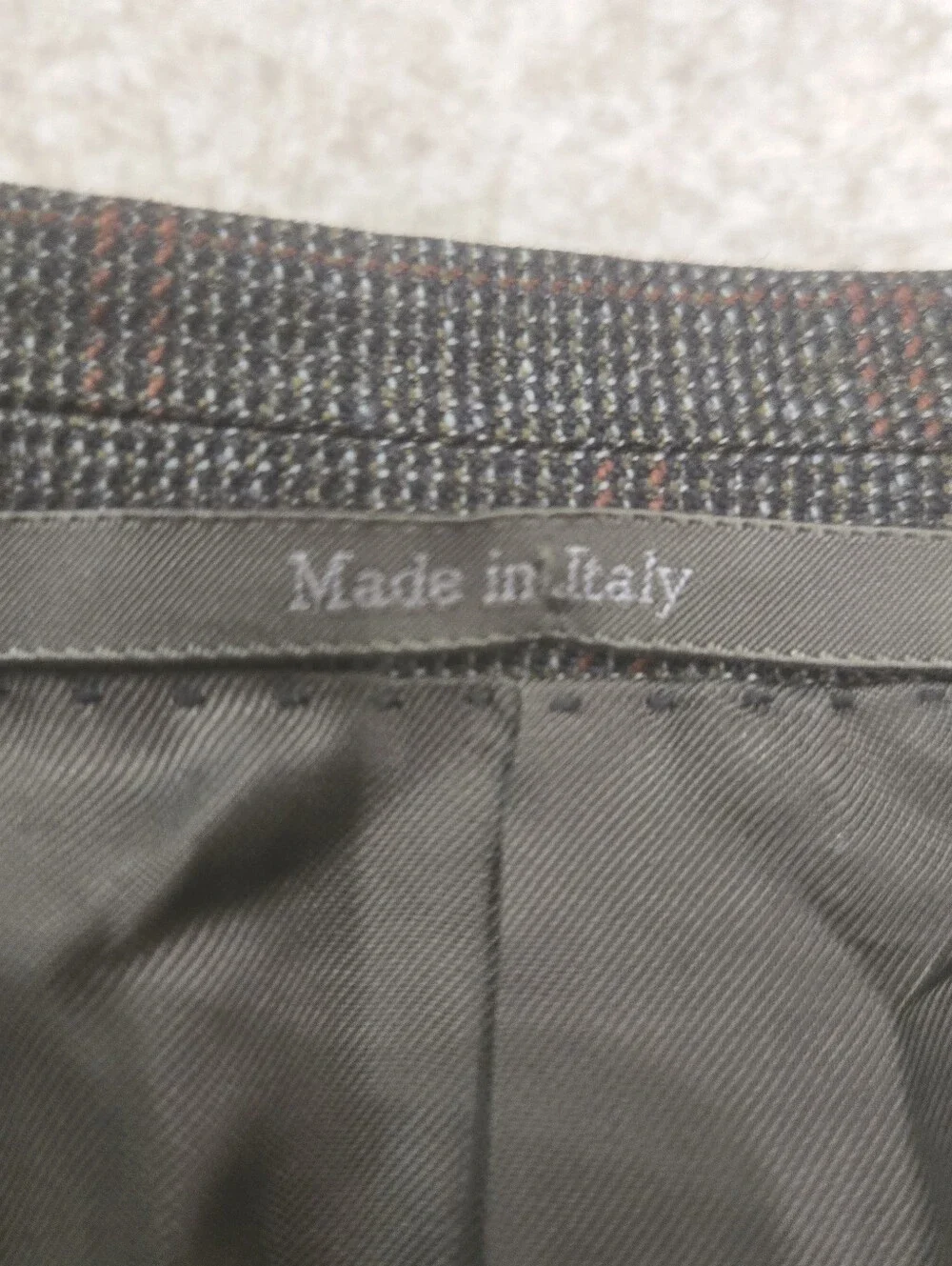 Ermenegildo Zegna Windowpane Plaid Wool 2 Button Suit Jacket Blazer 44R? Italy